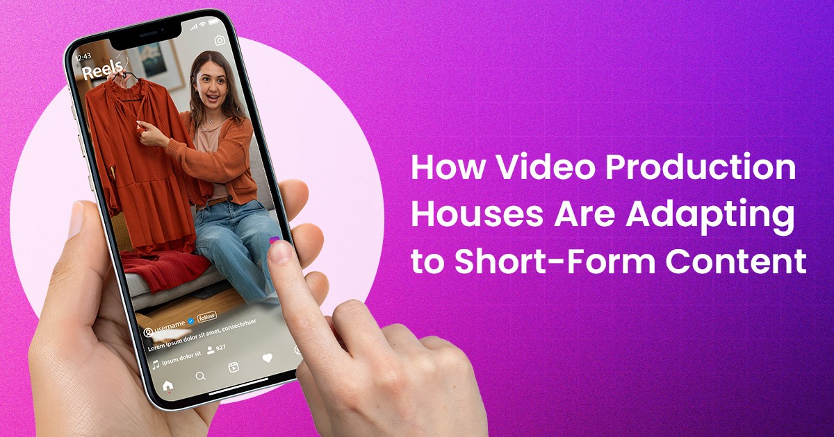 Video production house team creating short-form content for digital and social media platforms