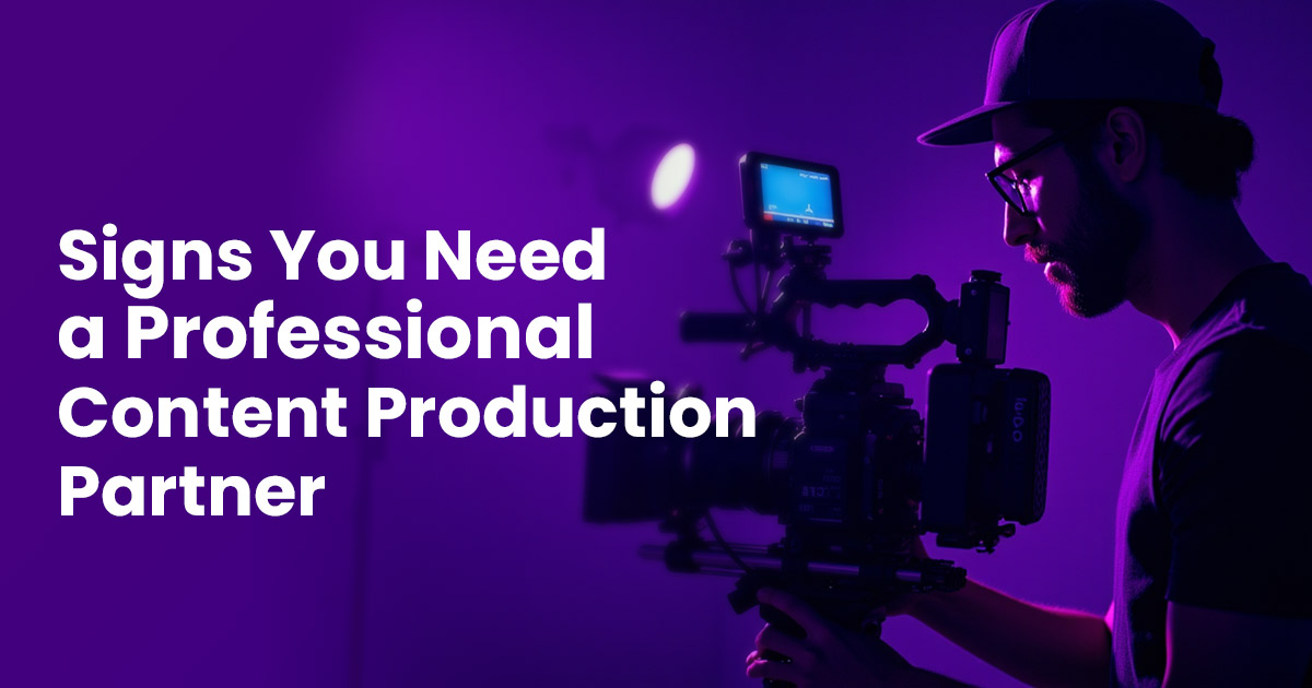 Brand collaborating with a professional content production partner for high-quality marketing assets