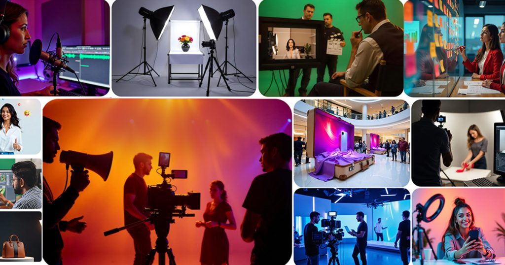 Digital content agency team in India creating marketing campaigns and branded content for businesses