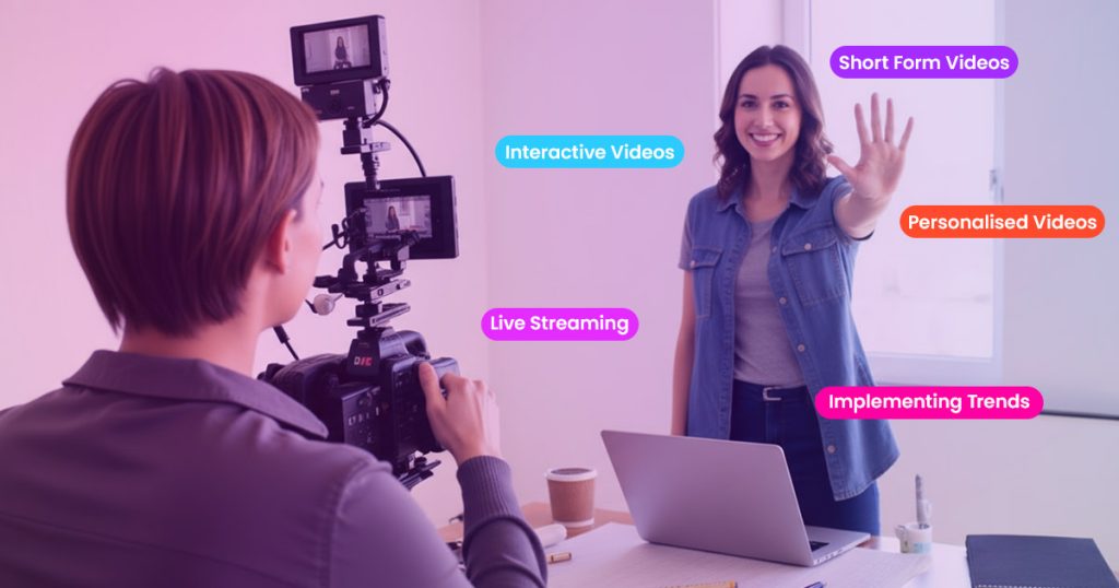 Corporate video production team using new trends and technology to create brand films in 2025