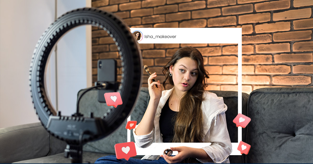 Social media influencer creating engaging content to build brand awareness and audience trust