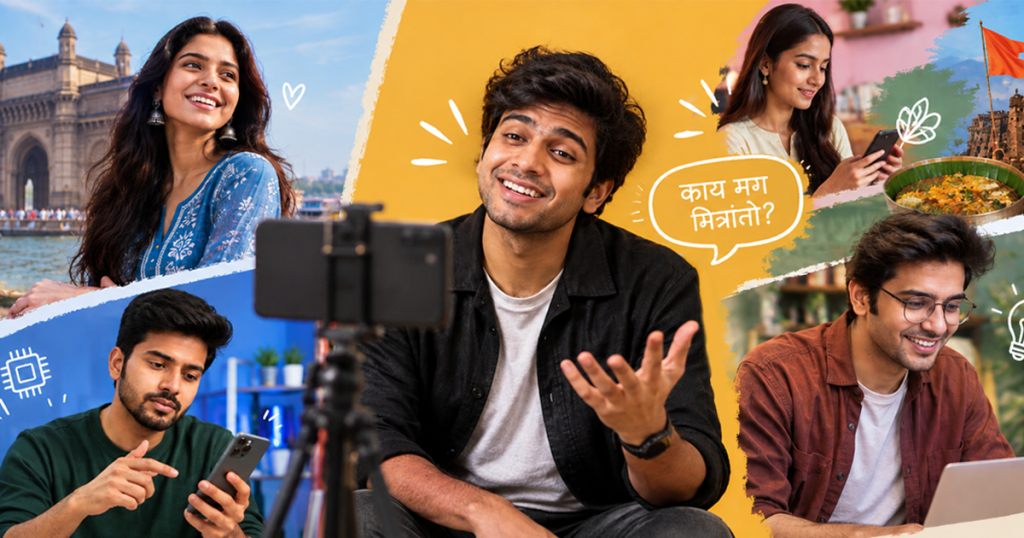 Top Marathi influencers creating regional content across comedy, lifestyle and technology for brand campaigns in India.